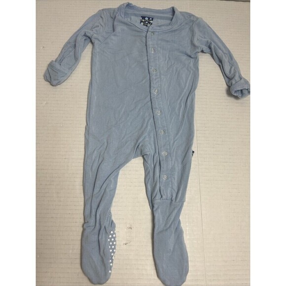 Kickee Pants Bamboo Footies Sleeper 0-3 Months   One Piece Pajamas Viscose - Picture 1 of 6